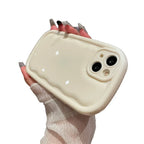 Versatile Solid Color Wave iPhone Case