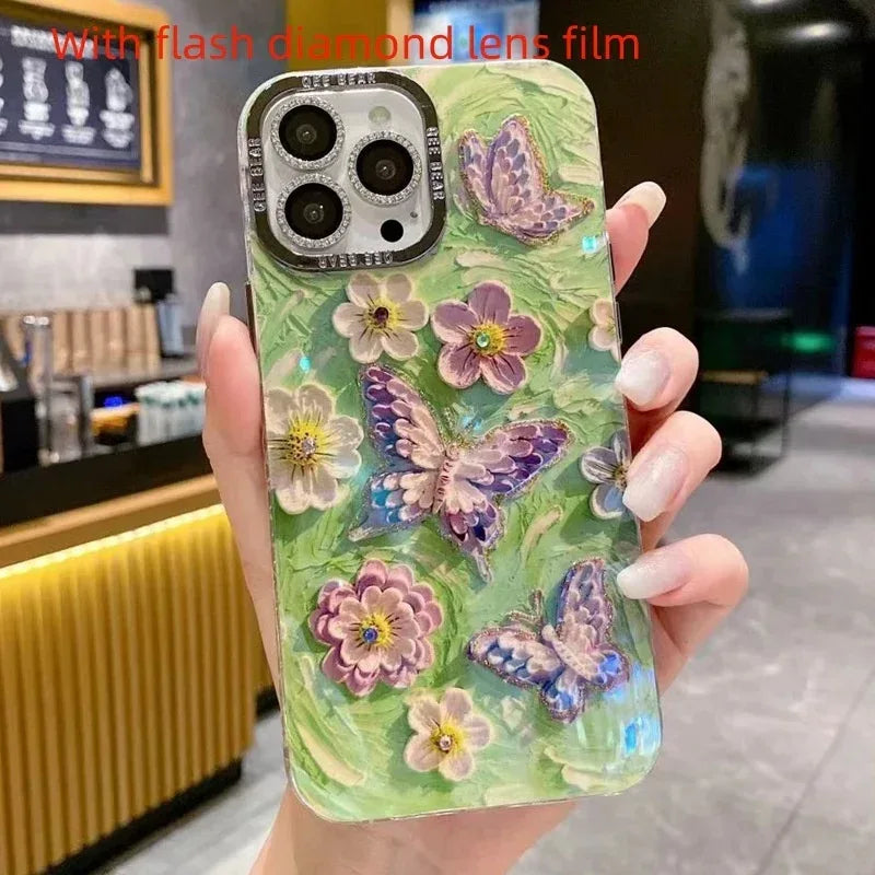 rhinestone-lens-protector-drop-resistant-iphone-case - Viexta