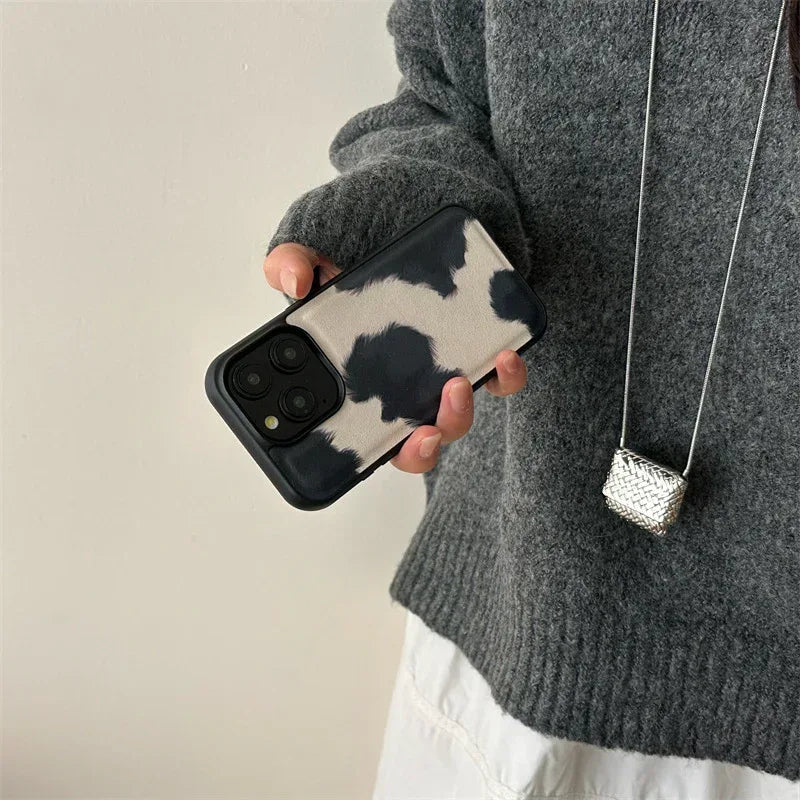 Black And White Animal Pattern iPhone Case - Viexta