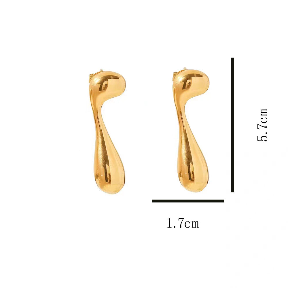 Musical Note Water Drop Ear Studs