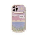 Purple Oil Painting Landscape Sliding Window iPhone case - Viexta