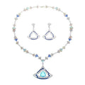 womens-triangle-micro-set-zircon-necklace-earring-set - Viexta