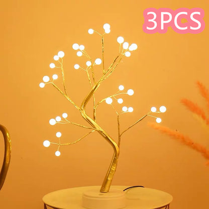 Led Copper Wire Tree Light