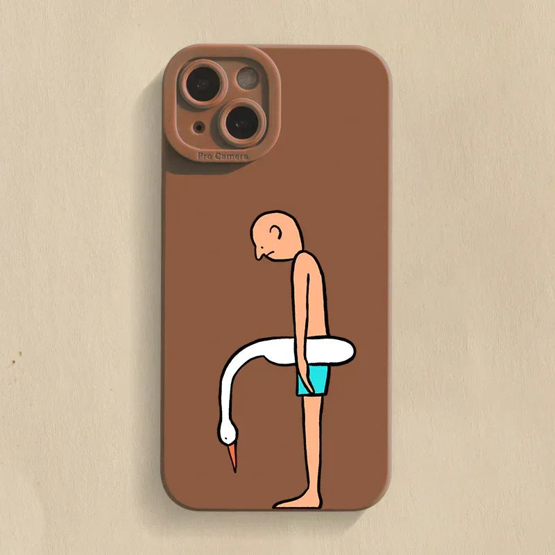 Depressed Niche Silicone iPhone Case - Viexta