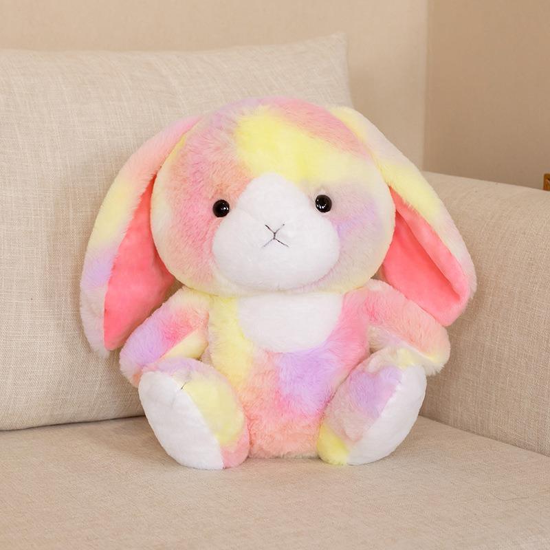 Cute Cute Soft Starry Sky Rainbow Ear Hanging Rabbit Plush Toy - Viexta