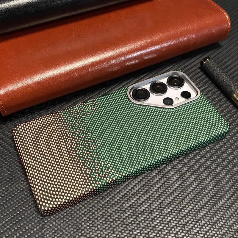 Carbon Fiber Pattern Kevlar Pattern Magnetic Suction Drop-resistant  Samsung case