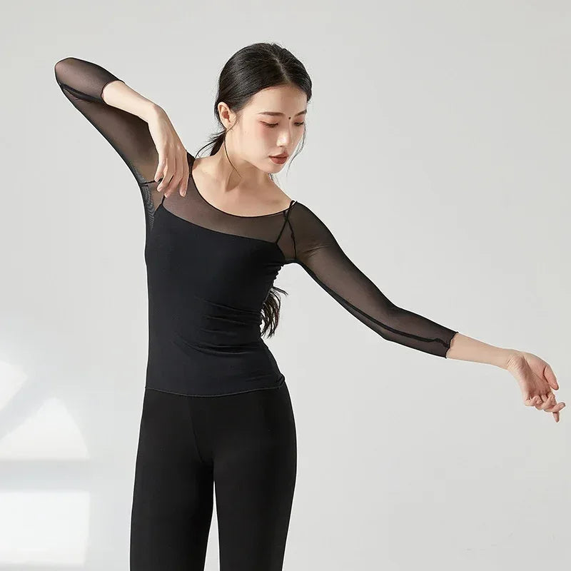 Dress Mesh Top For Women Ballet Practice - Viexta