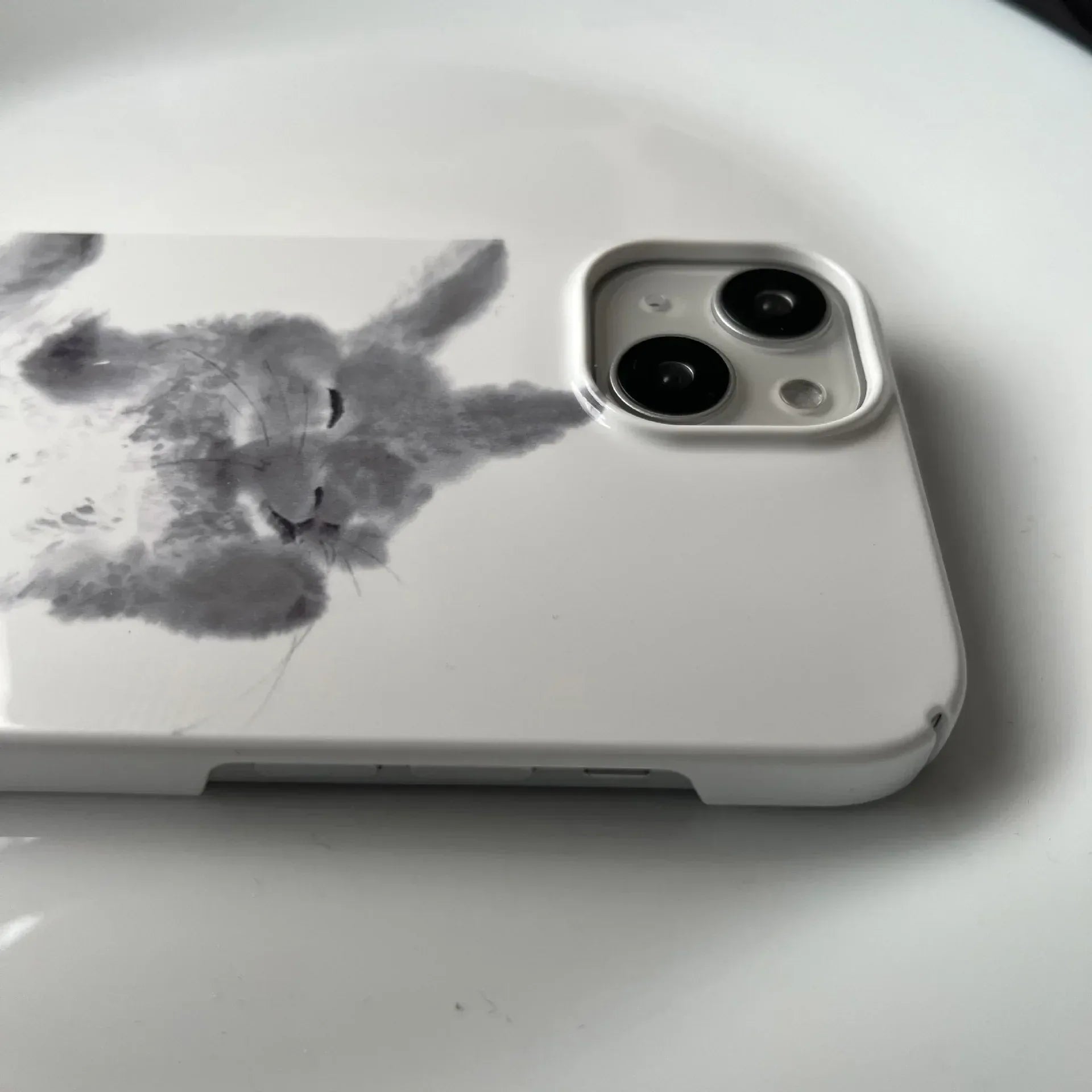 Rabbit Chinese Ink Ins Art Film iPhone Case - Viexta