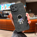 Laser Astronaut Embossed Patch iPhone Case - Viexta