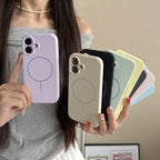 Fine Circle Magnetic iPhone Case Liquid Silicone - Viexta