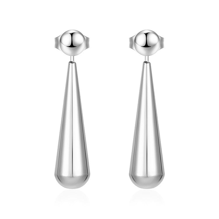 Minimalist Dual-wear-style Long Water Drop Ear Studs