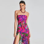 Tube Top Split Dress - Viexta