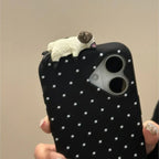 Cute Polka-dot Cat iPhone Case - Viexta