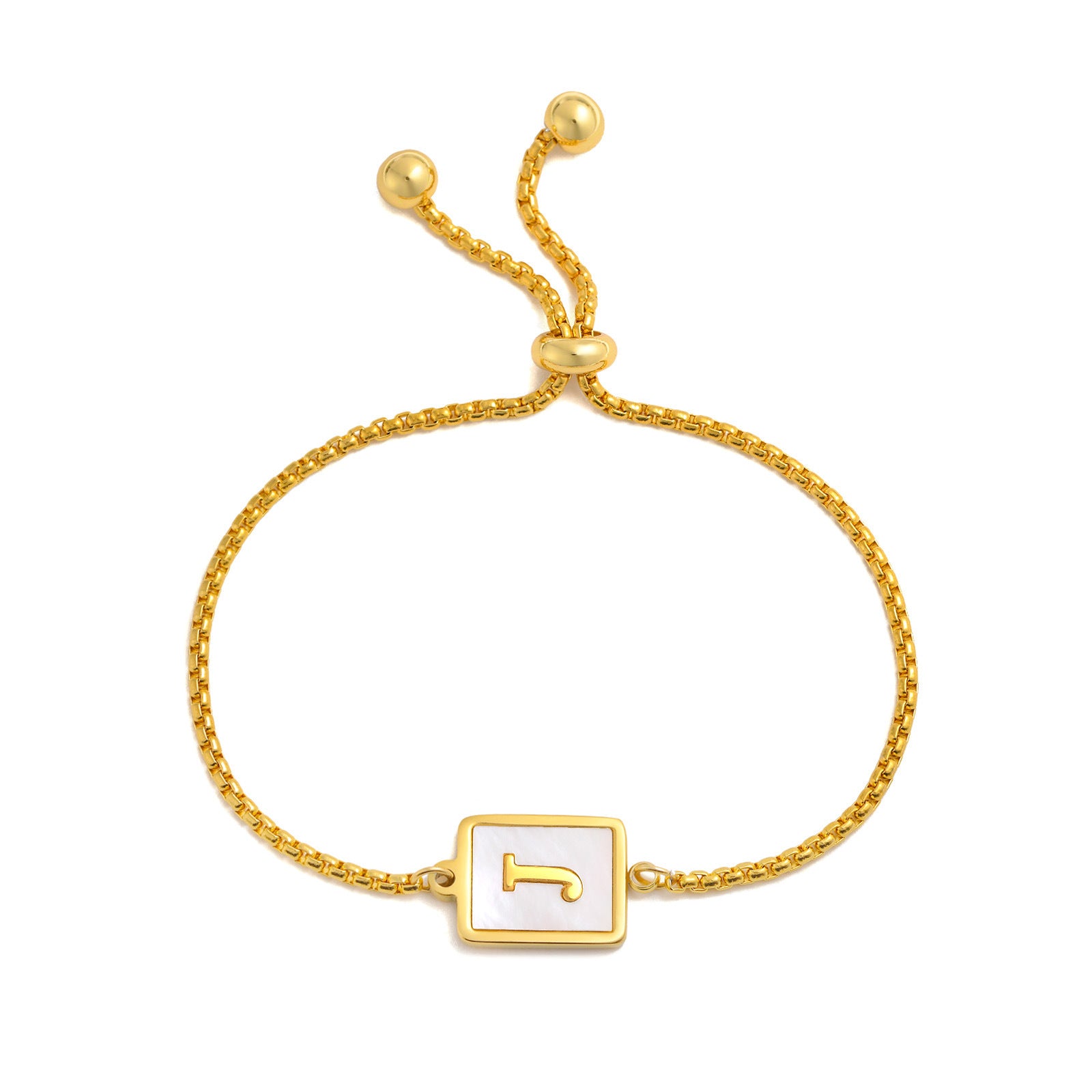 stainless-steel-english-letter-square-gold-bracelet