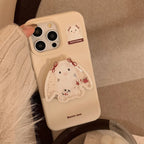 Cartoon Animal Shaker Stand iPhone Case In Silicone - Viexta