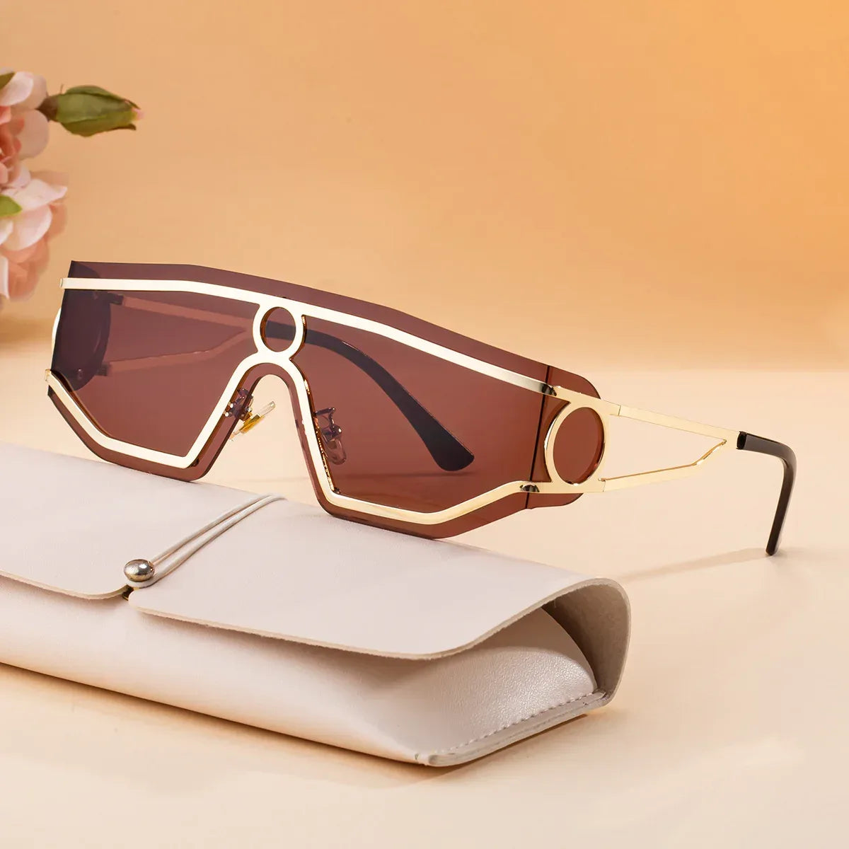 One Piece Mirror Sunglass - Viexta