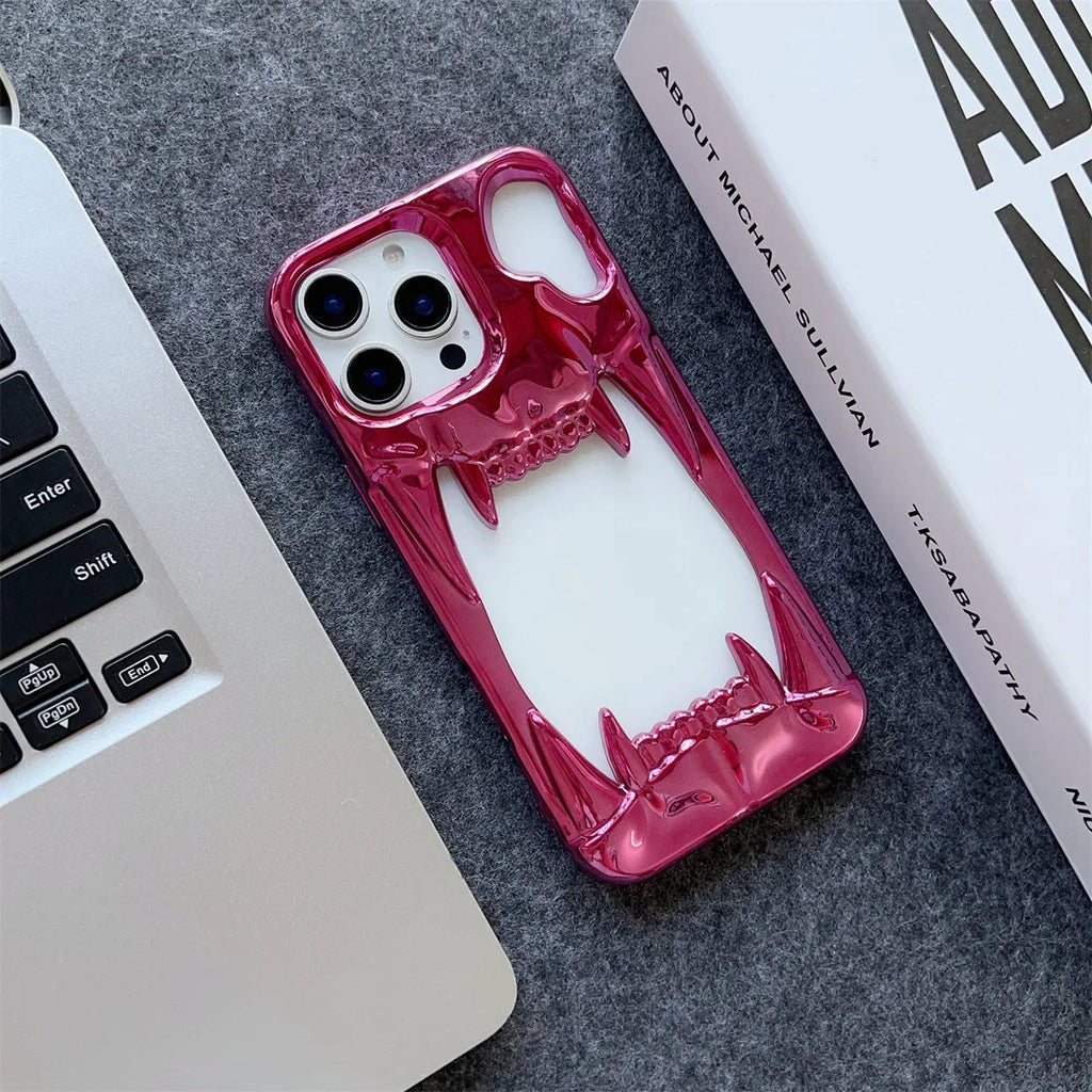 Electroplated Tiger-tooth Skull iPhone Case - Viexta