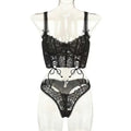lingerie-see-through-suit-mesh-three-piece - Viexta