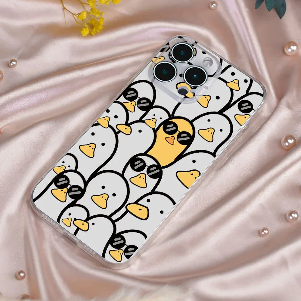 Cute Duck Lens Drop-resistant iPhone Protective Cover - Viexta