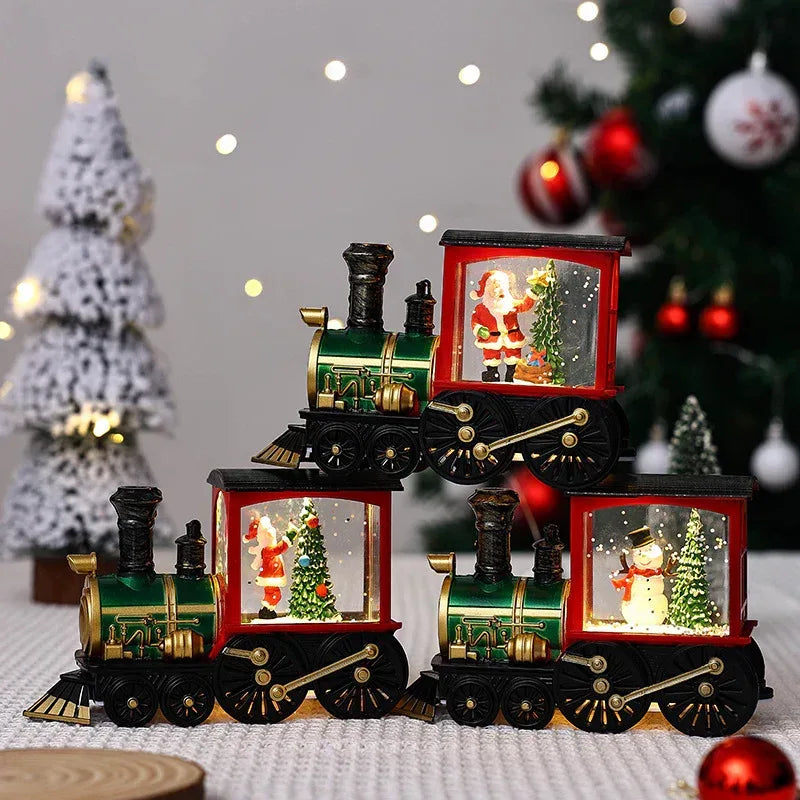 Christmas Gift Train Decoration Small Night Lamp - Viexta
