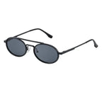 Retro-style Oval-frame Steampunk Sunglasses - Viexta
