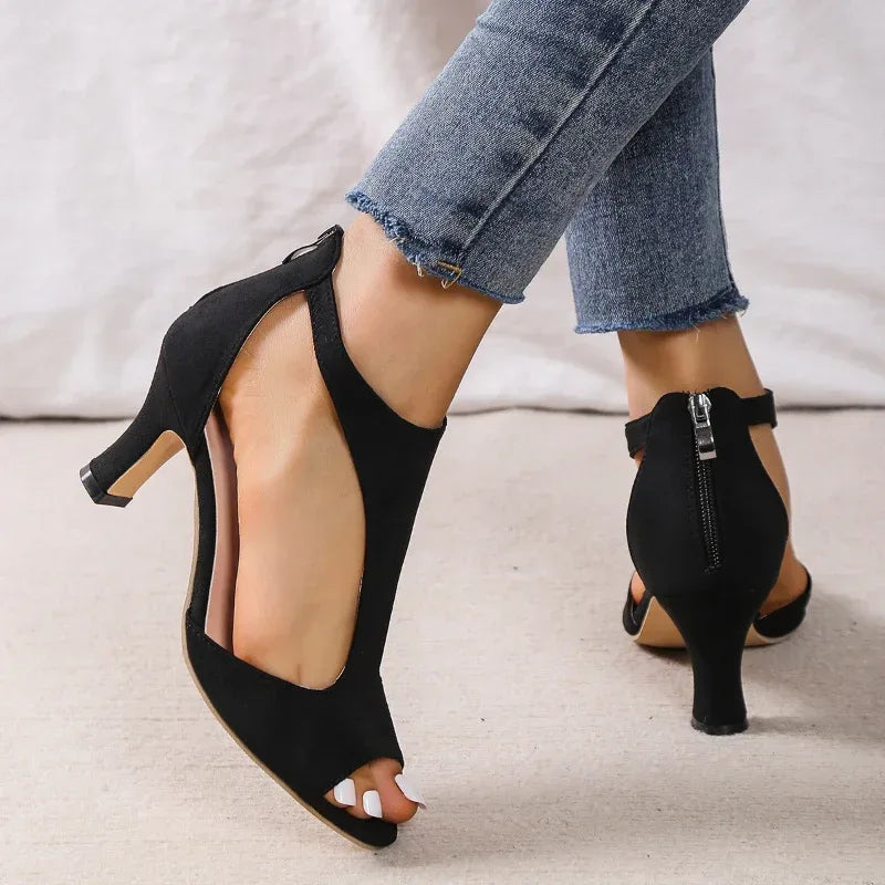 Zippered High Heel - Viexta