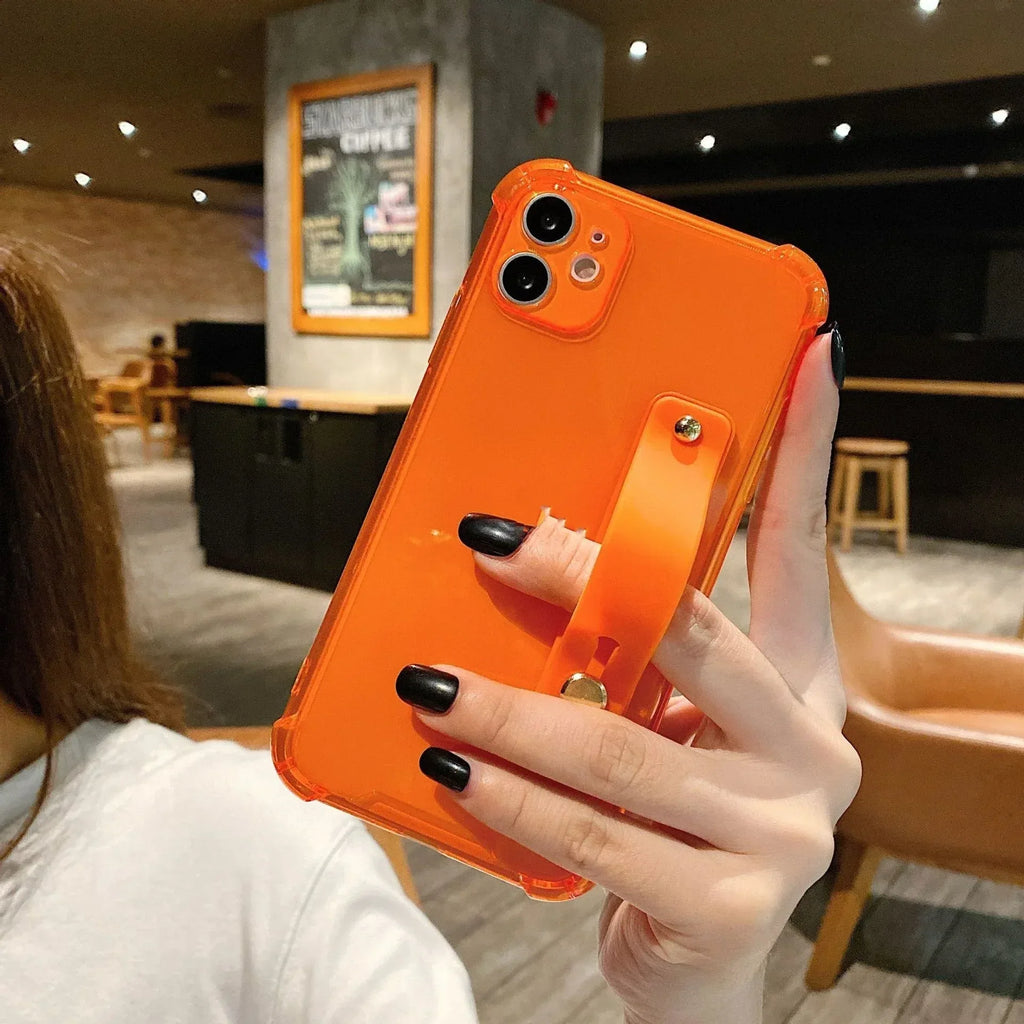 Explosion-proof Four-corner Drop-resistant with Strap iPhone Case - Viexta
