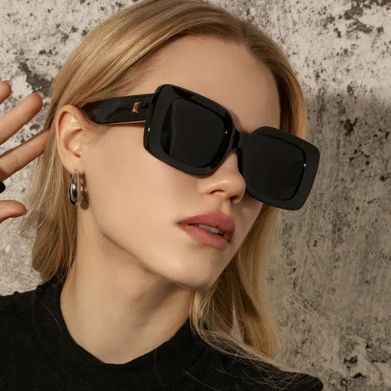 New Retro Square Large Frame Sunglasses - Viexta
