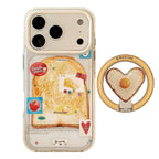 Toast And Fried Egg Heart Shaped Magnetic iPhone case