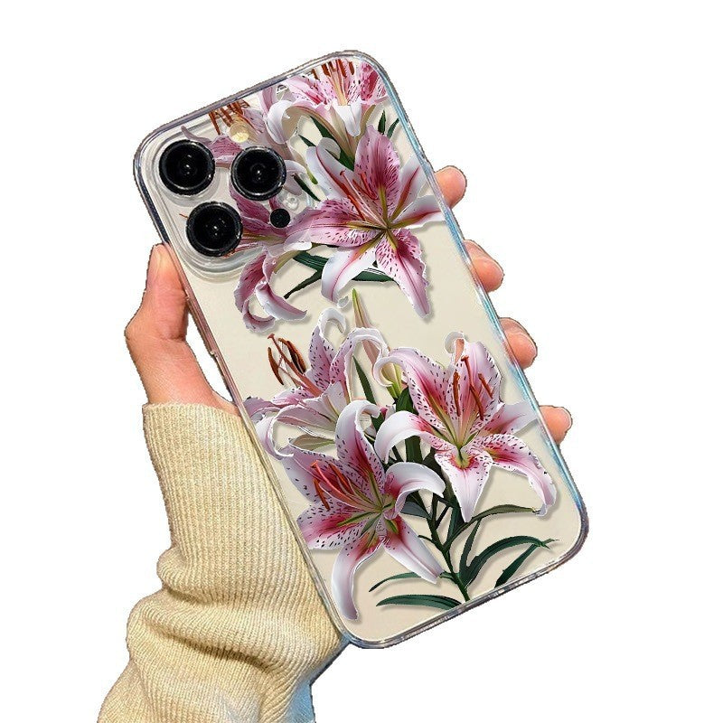 Versatile Flower Transparent TPU iPhone Case