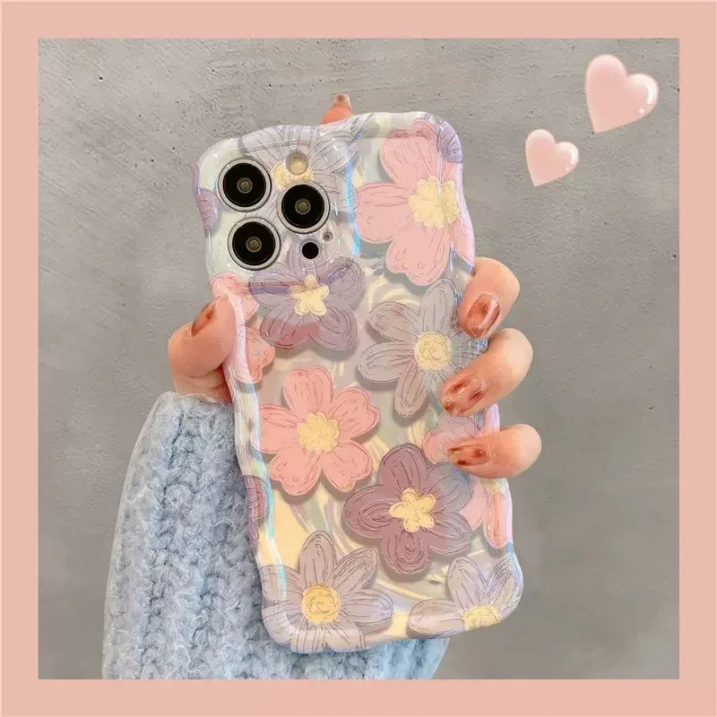 twisted-edge-oil-painting-flower-iphone-case - Viexta