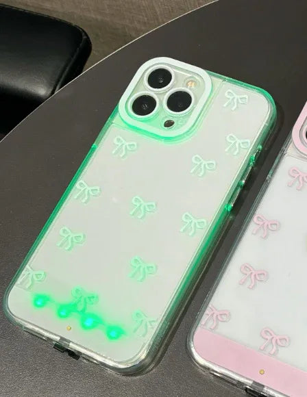 Pink And White Bowknot iPhone Case - Viexta