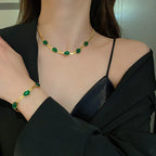 Titanium Steel Women's Zircon Clavicle Chain - Viexta