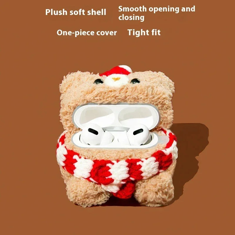 Integrated Plush Knitted Box Soft Shell Airpod Cover - Viexta
