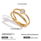 Zircon Ring Titanium Steel