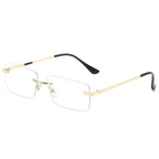 Square Frameless Trimming Sunglasses - Viexta
