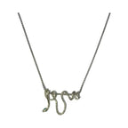 Curved Snake Pendant Necklace - Viexta