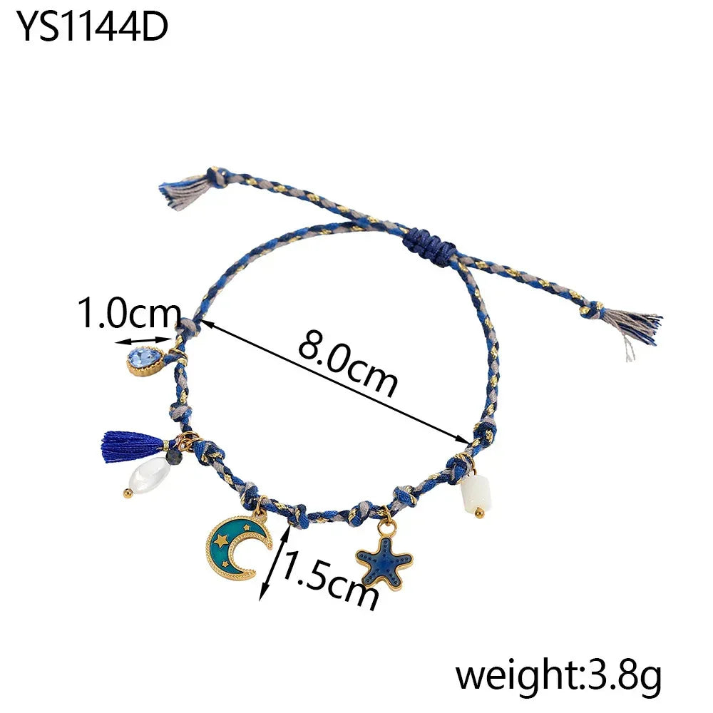 Color Braid Rope Pendant High-grade Bracelet - Viexta