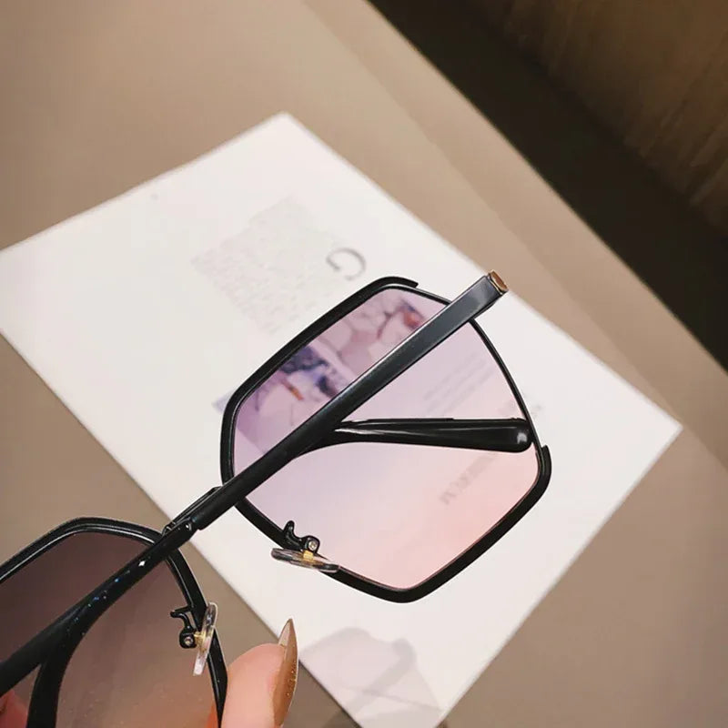 ins-vintage-half-frame-sunglasses - Viexta