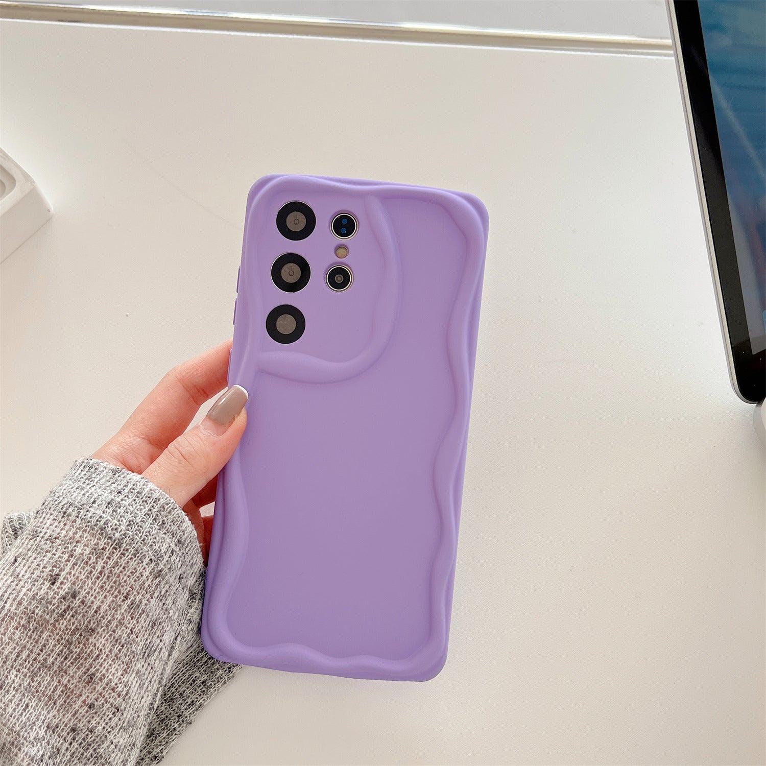 Cream Border  Anti Drop Samsung Case