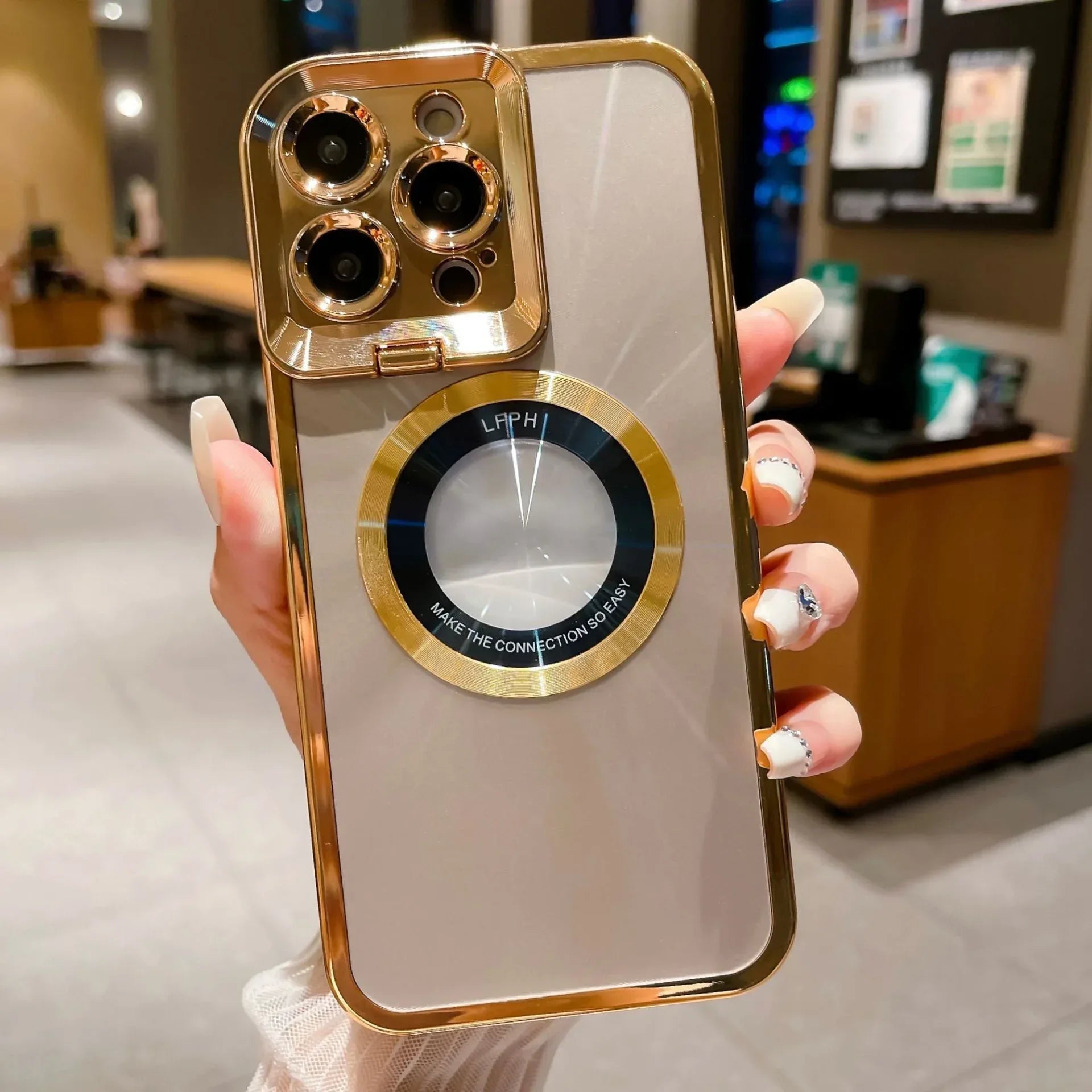 Electroplated Phone Case Luxury CD Pattern for IPHONE - Viexta