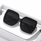 Large Framed Metal Polarized Sunglasses - Viexta