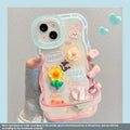 Gradient Flower Doll Silicone iPhone Case - Viexta