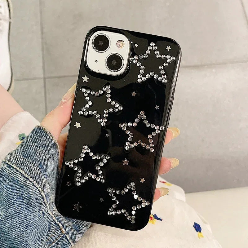 Rhinestone Black XINGX iPhone Case - Viexta