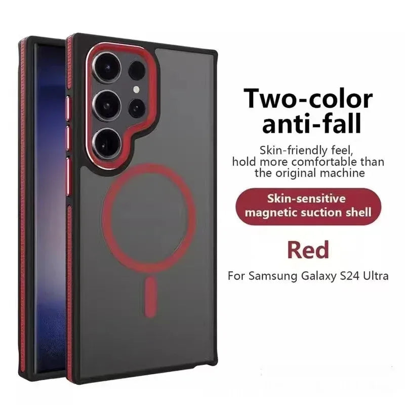 Dual-tone Soft-touch Magnetic Samsung Case - Viexta