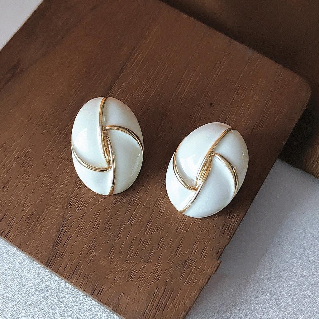925-silver-needle-plated-14k-drip-glazed-ear-studs - Viexta