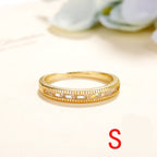 18k Inlaid Zircon Ring