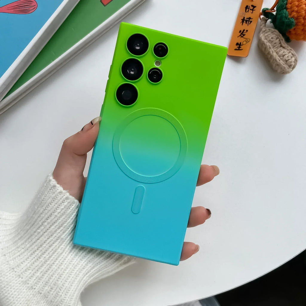 Magnetic Two-tone Gradient Samsung Phone Case - Viexta