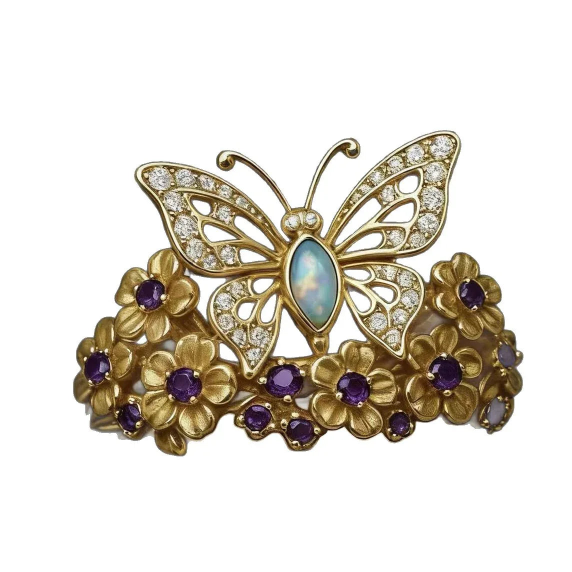 Butterfly-shaped Flower Ring