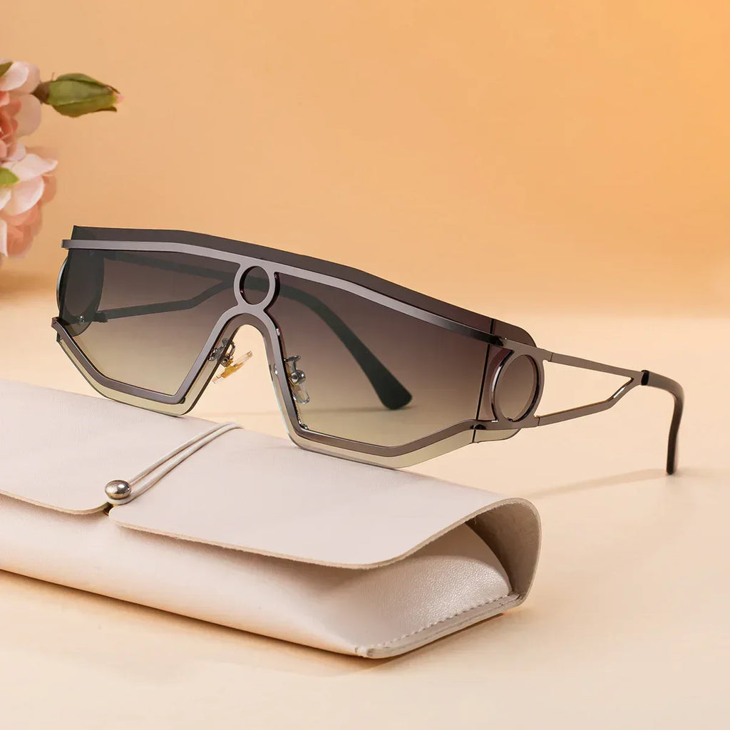 One Piece Mirror Sunglass - Viexta